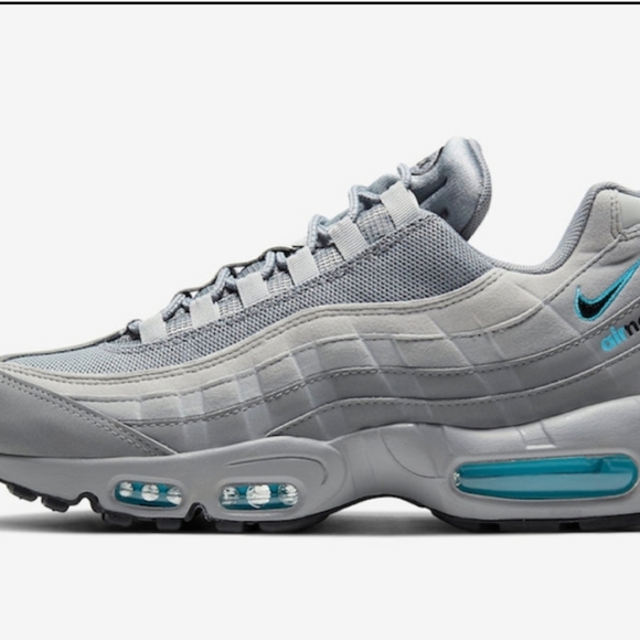 Nike Air Max 95 Retro Logo Grey Aqua - Picture 3 of 3